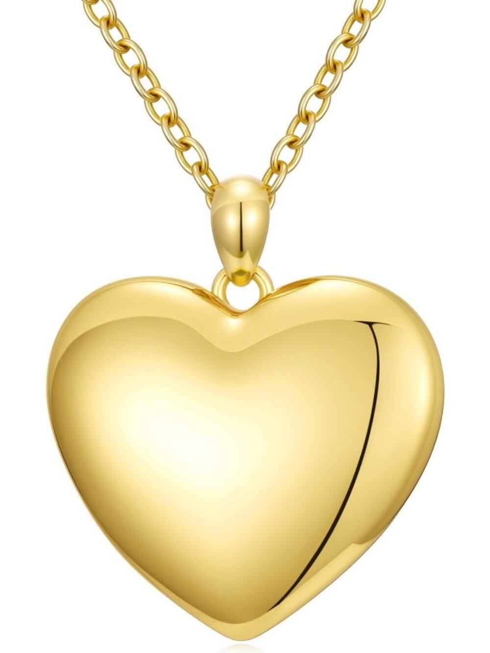14K Gold Heart Pendant Necklace for Women - Perfect Gift for Mom, Wife
